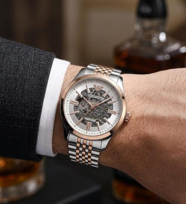 Emporio Arman_i Antonio Automatic 2Ton-Copper-White