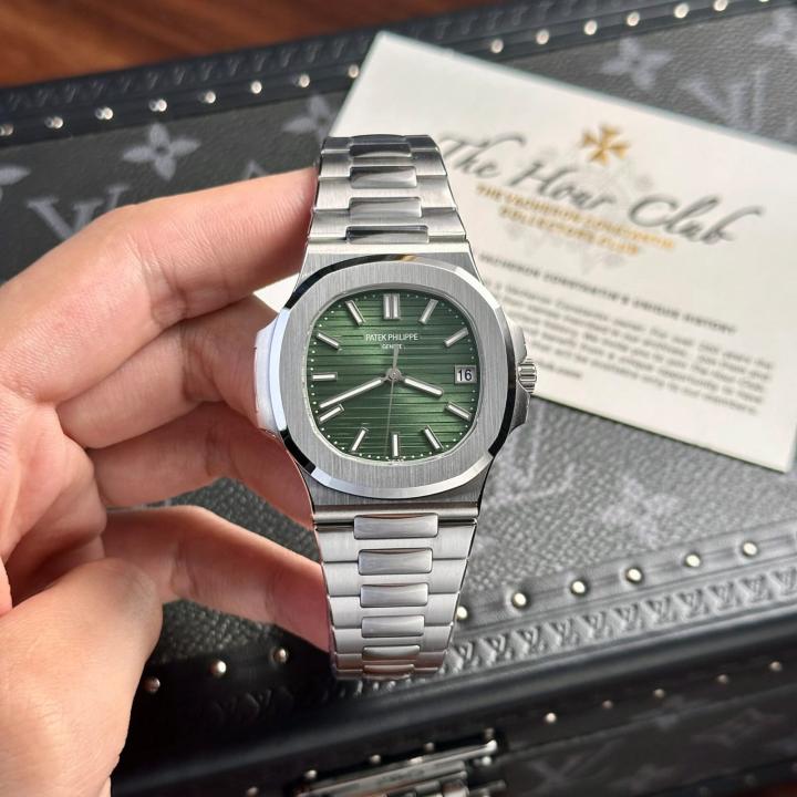 Pat.ek_philippe Nautilus Quartz Silver Green