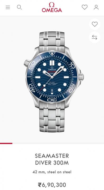 Omeg_a Seamaster Diver 300M Automatic Silver-Blue