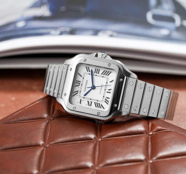 Cartiie_r Santos Automatic Silver-White