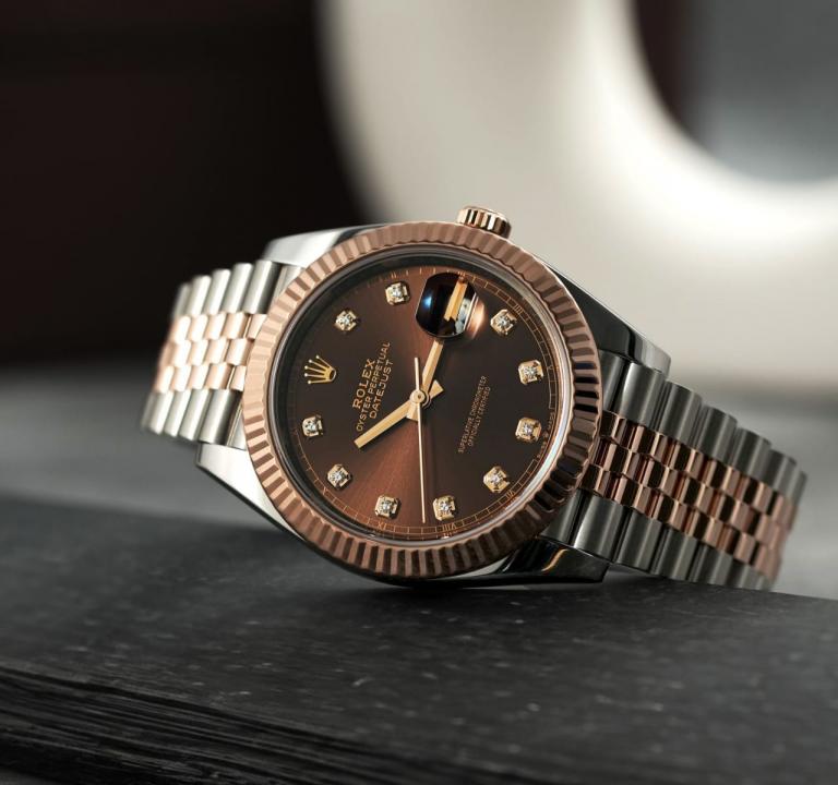 Rolee_x Oyster Perpetual Date Just Automatic Copper