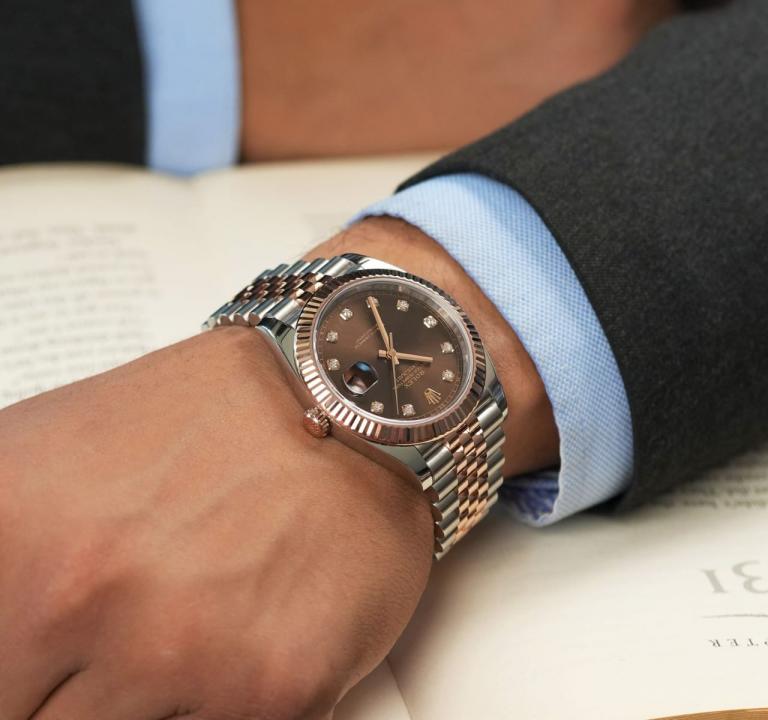 Rolee_x Oyster Perpetual Date Just Automatic Copper