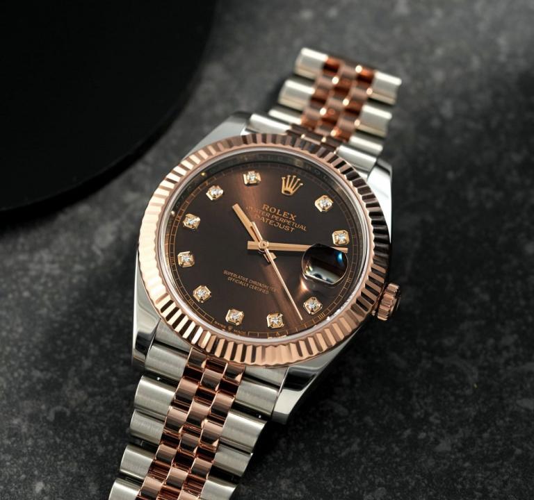 Rolee_x Oyster Perpetual Date Just Automatic Copper