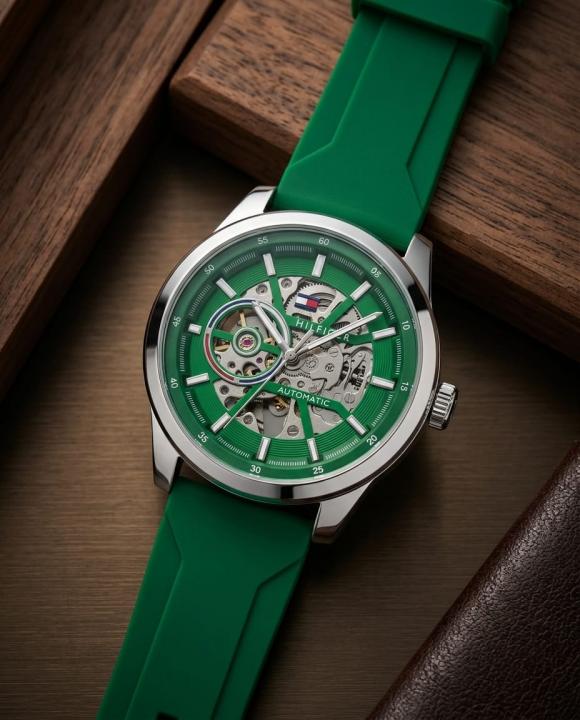 Tom.my_hilfiger Automatic Silicon Green-Silver-Green