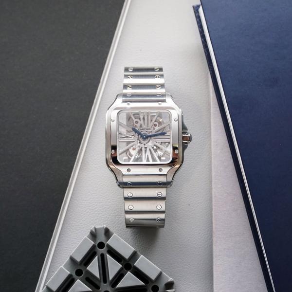 Cartie_r Santos Skeleton Battery silver white