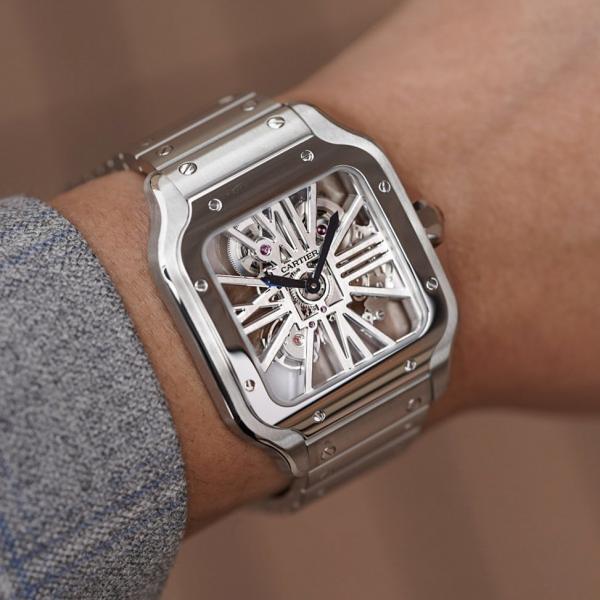 Cartie_r Santos Skeleton Battery silver white