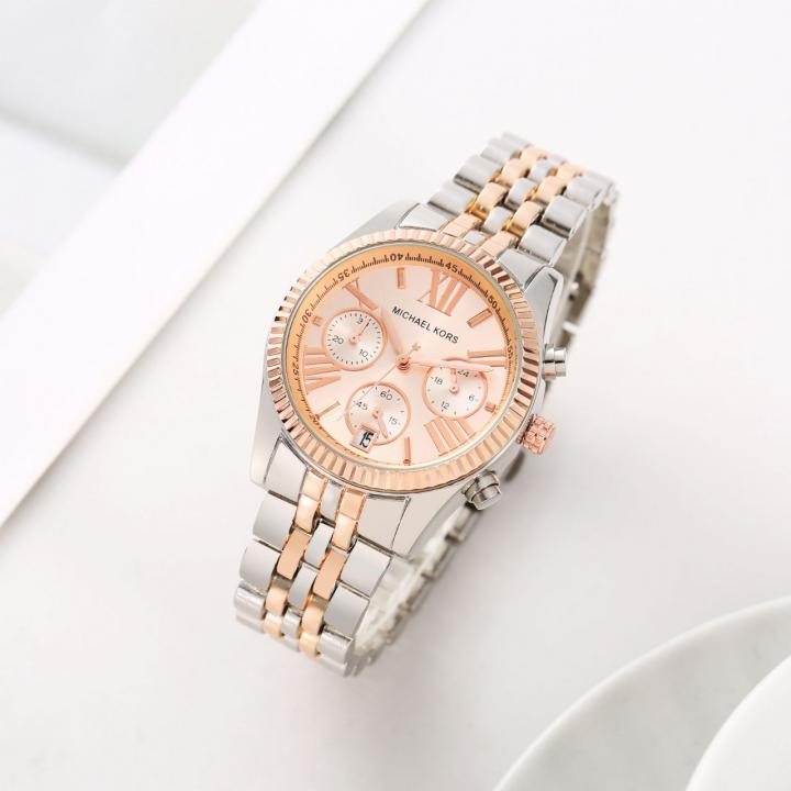 Mi.chael_Kors Lexington Chronograph 2Ton-Copper-Pink