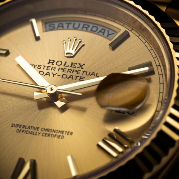 Role_x oyster Perpetual Day Date 40 Battery Gold-Gold