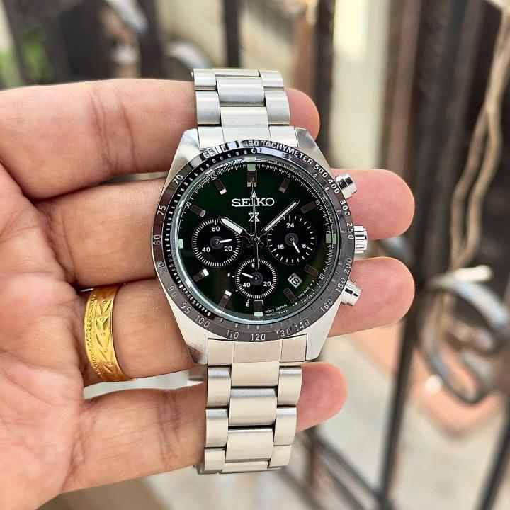 Sei.ko Prospex Speedtimer Chronograph silver -green