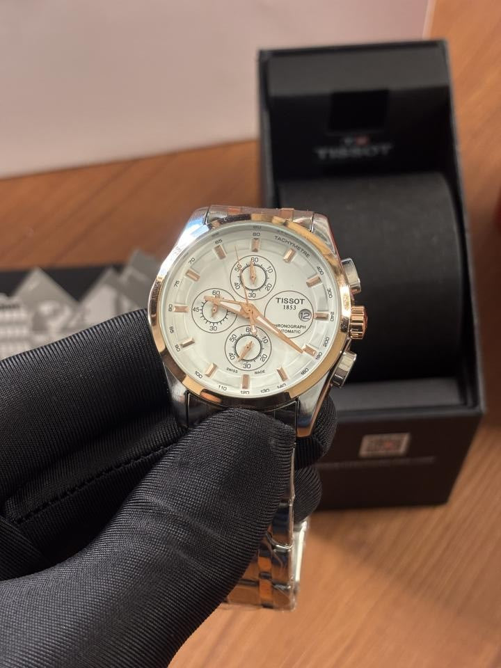 Tissoo_t 1853 Couturier Two Tone Copper white dial