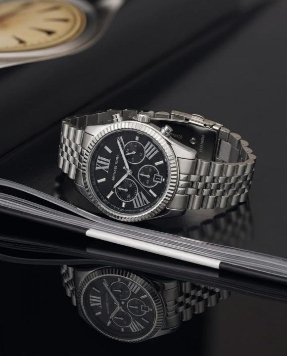 Mich.ael_Kors Lexington Chronograph Silver-Black