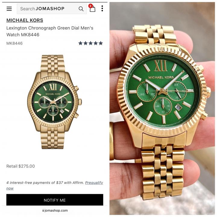 Mic.hael_kors Lexington Premium Gold-Geeen
