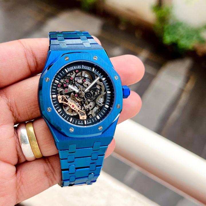 Aude.mars piguet Royal Oak Skeleton Automatic Blue