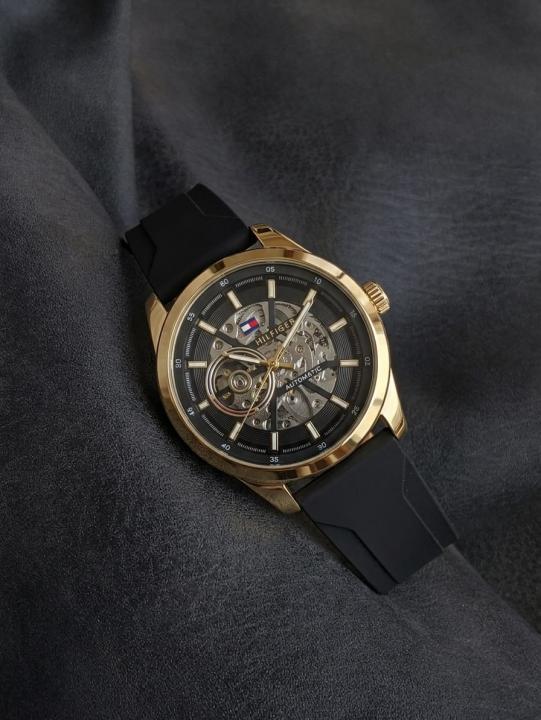 Tom.my_hilfiger Automatic Silicon Black-Gold