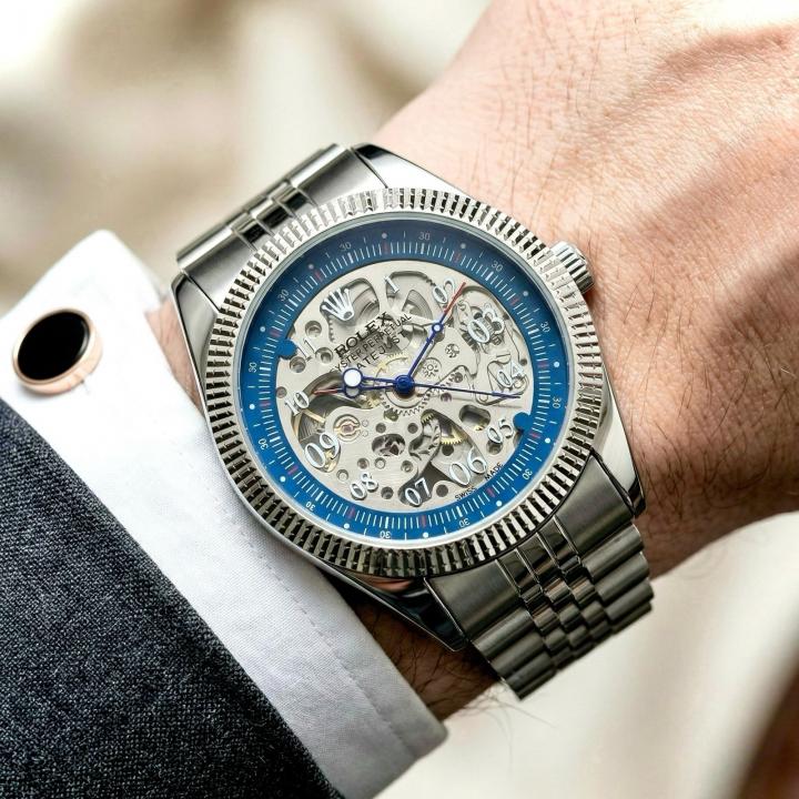 Role_x Pagani Skeleton Automatic Silver-Blue