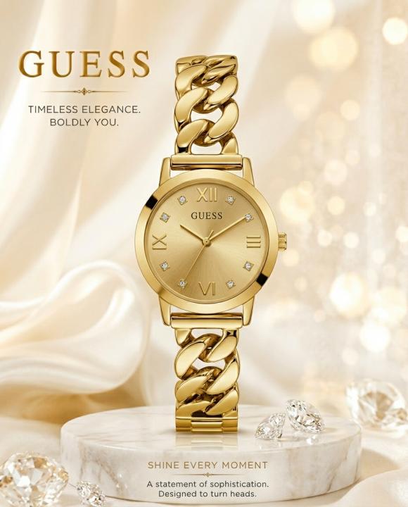 Guess Chain Silhouette Full Gold