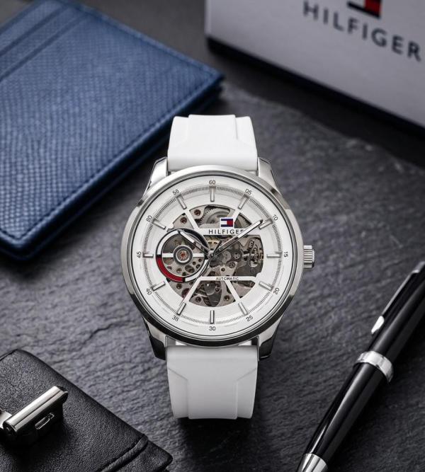 Tommy Hilfige_r Automatic Silicon White-Silver-White