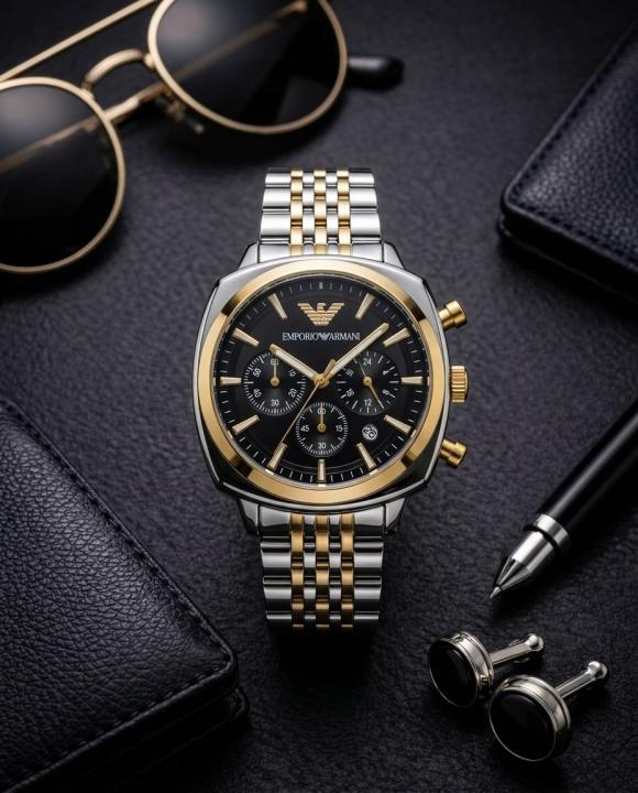 Em.porio Arman_i Antonio Chronograph 2Ton-Gold-Black