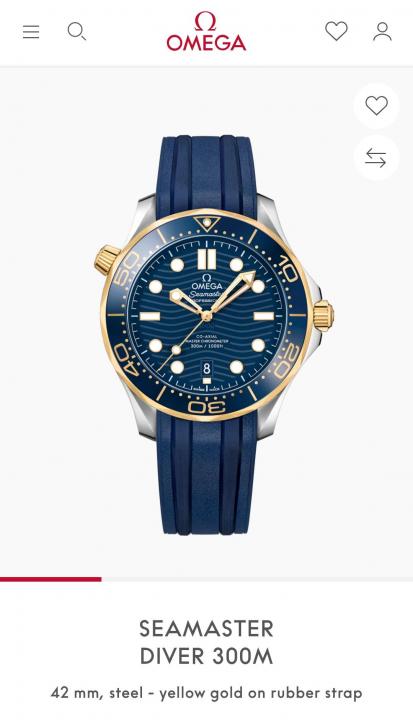 Omeg_a Seamaster Diver 300M Automatic Blue-Gold-Blue