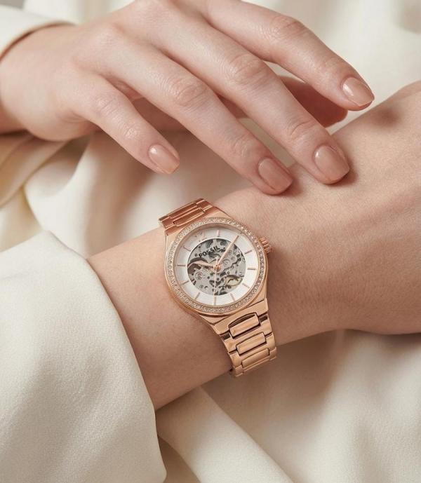 Fossi_l Eevie Automatic Copper-White