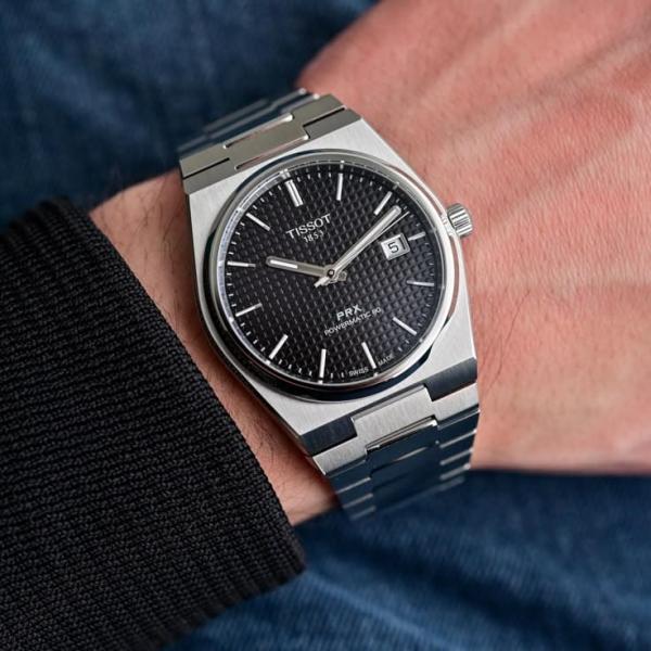 Tisso_t 1853 Prx Automatic Top Quality Silver-Black