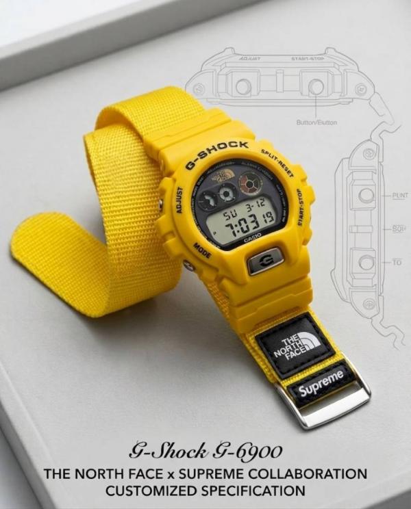 Ca.sio G-Shock x Supreme x Special Edition full yellow