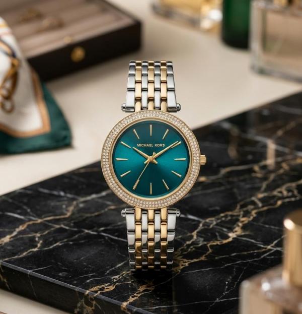 Mic.hael_Kors Darci 2Ton-Gold-Green