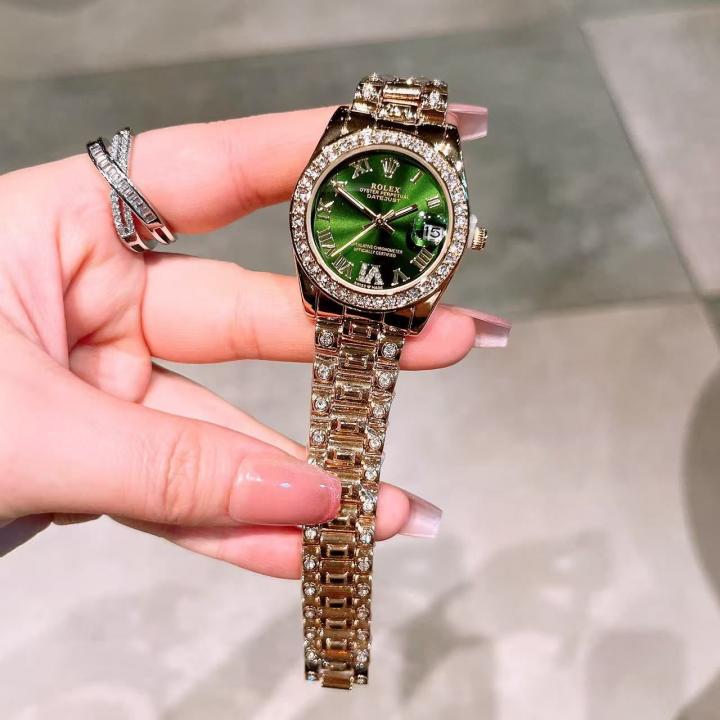 Role_x Oyester Perpetual Date Just Gold-Green