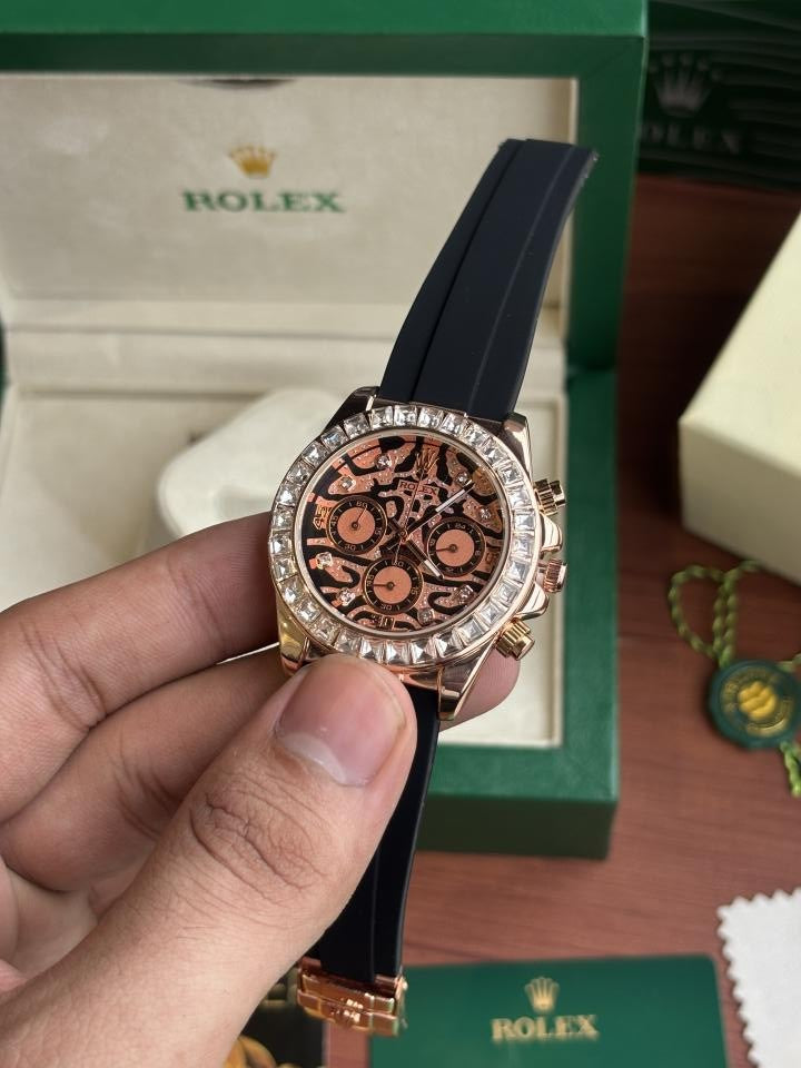 Rolee_x Daytona Oysterflex Eye Of Tiger Copper