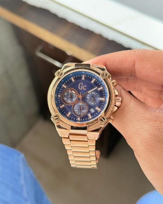 Guess Gold Blue Xl Chronograhp
