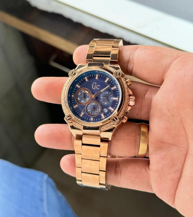 Guess Gold Blue Xl Chronograhp