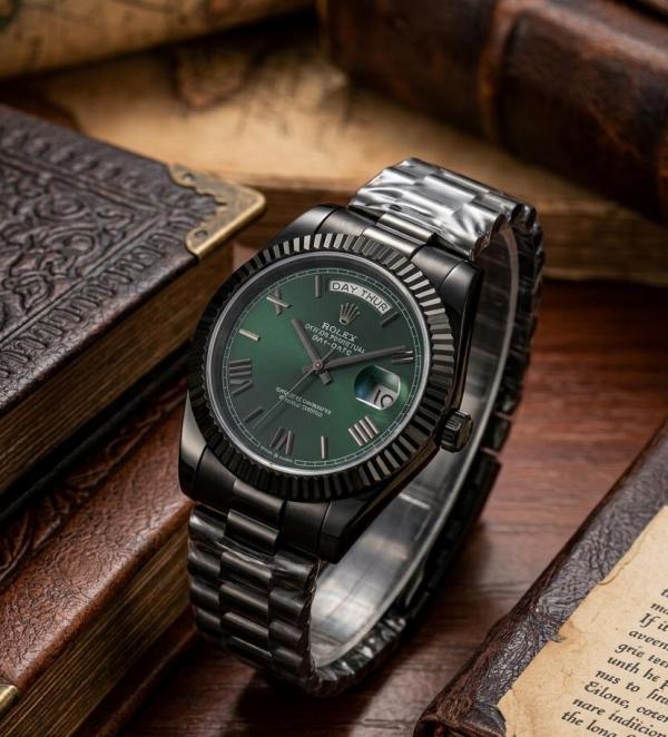 Role_x Oyster Perpetual Day Date Black-Green