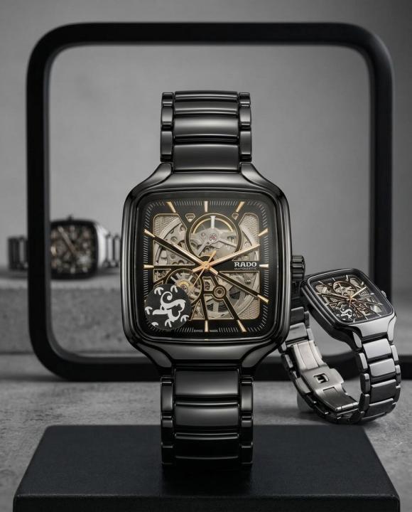 Radd_o True Square Automatic Ceramic Black-Gold