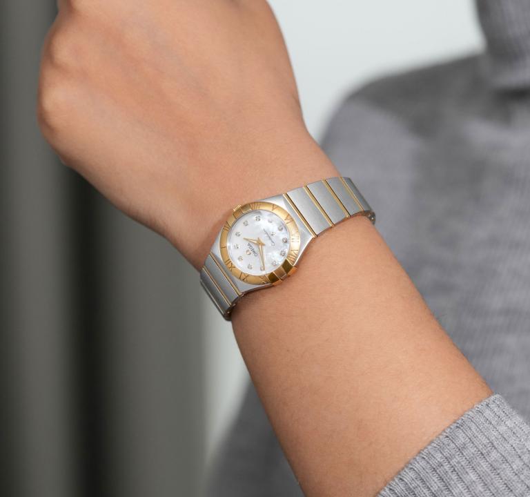Omeg_a Constellation Sedna 2Ton-Gold-White Womens
