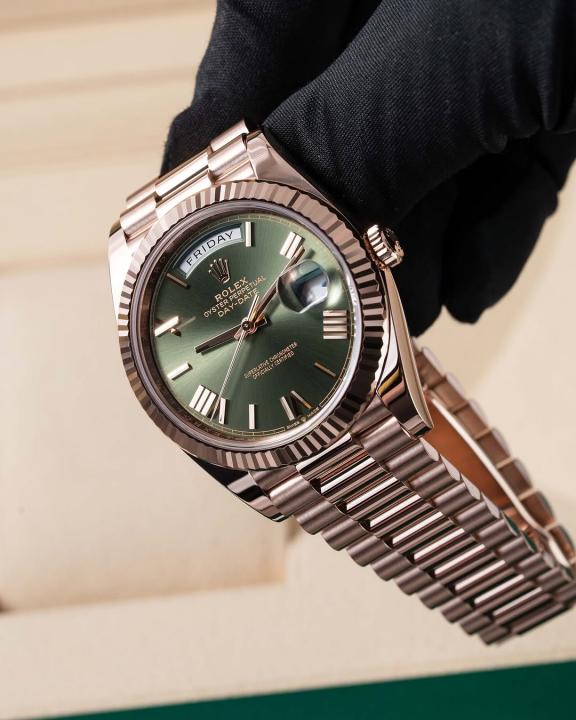 Role_x Oyster Perpetual Day Date Automatic Copper-Green