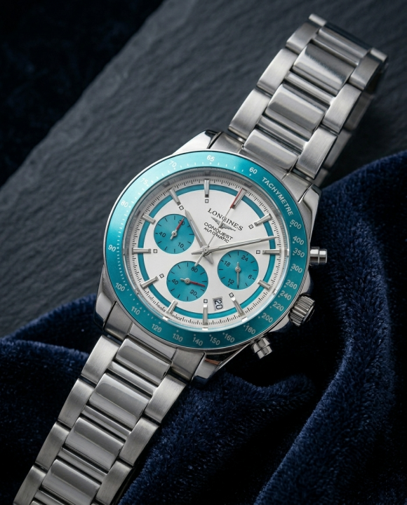 Longine_s Conquest Chronograph Blue