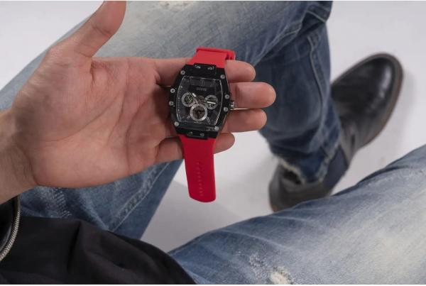 Guess Rectangle Chronograph Red-Black