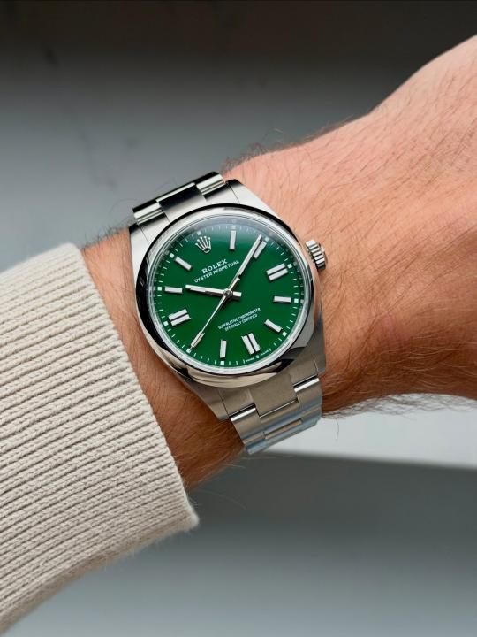 Rolee_x Oyster Perpetual Milgauass Silver-Green