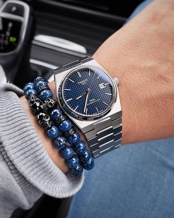 Tissoo_t 1853 Prx Automatic Top Quality silver dark blue