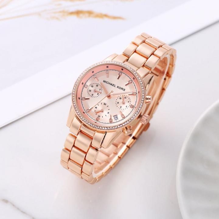 Michael Kor_s Bryant Chronograph Copper-Pink