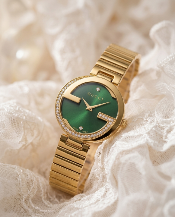 Gucc_i Interlocking G Gold-Green