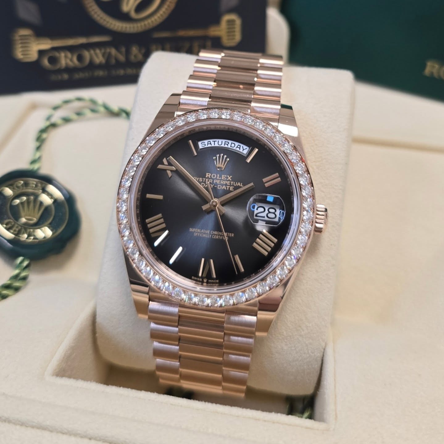 Rol.ex Oyster Perpetual Day Date Diamond Copper-Black