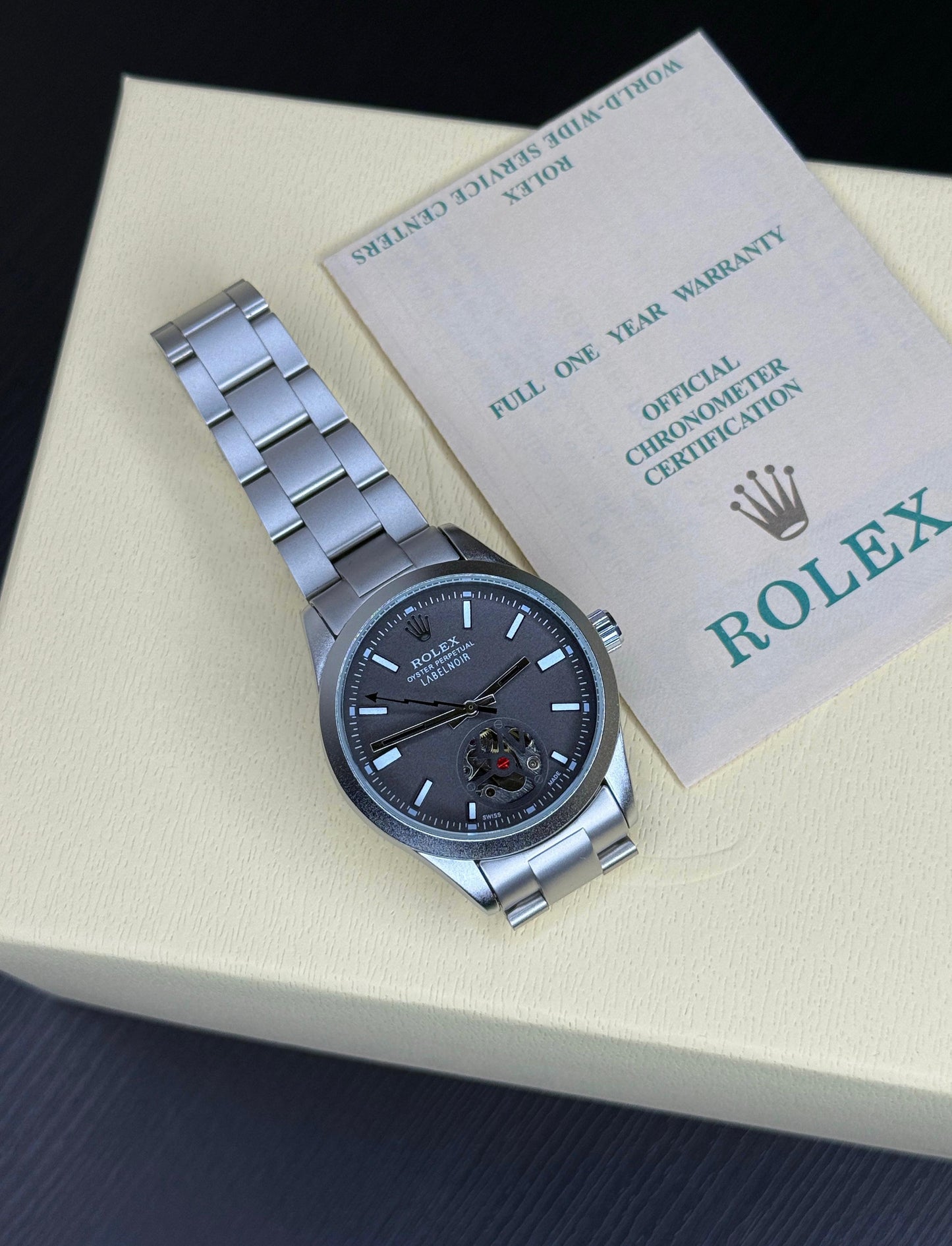 Rol.ex Oyster perpetual Label Noir Automatic