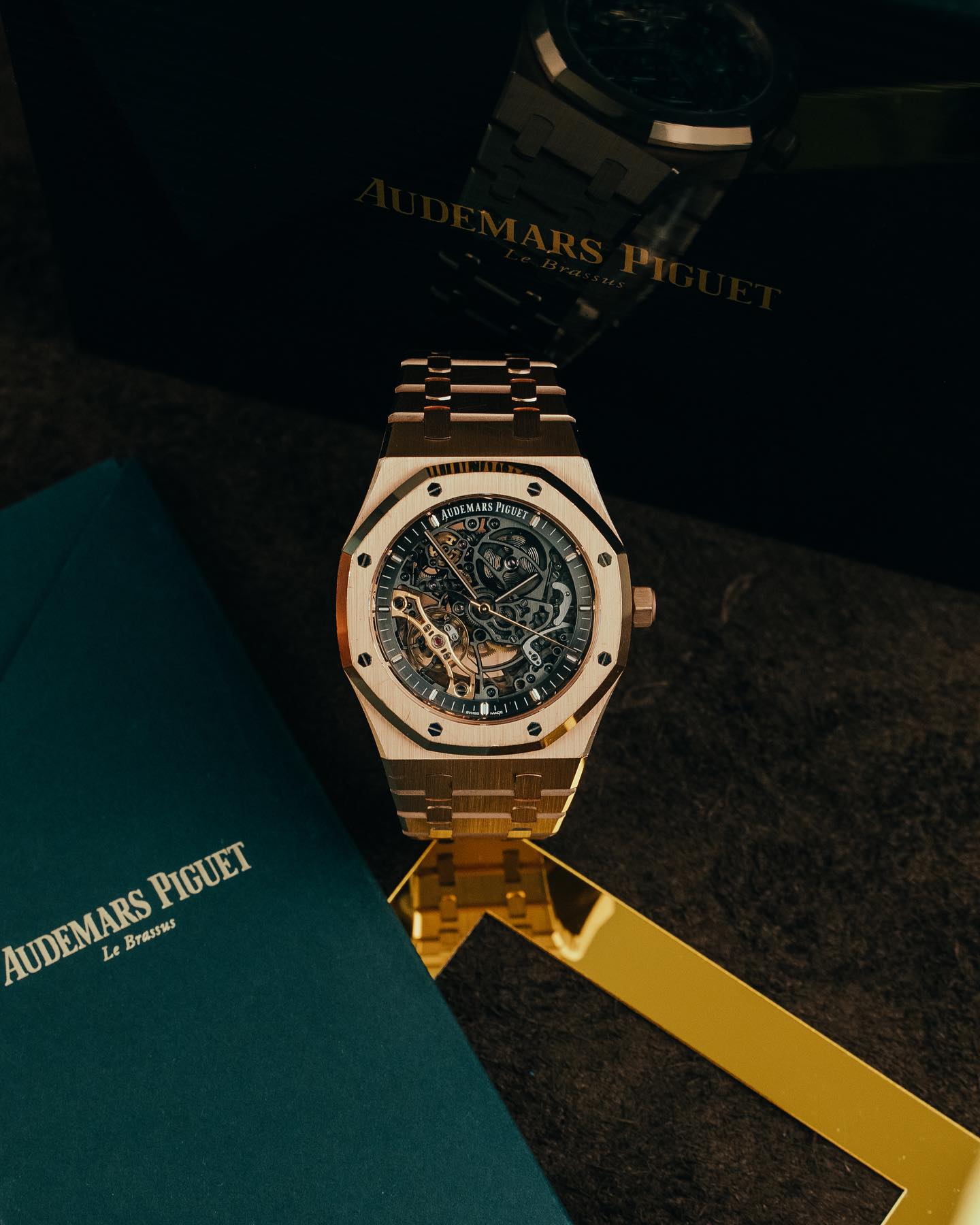 Aude.mars piguet Royal Oak Skeleton Automatic Copper Black