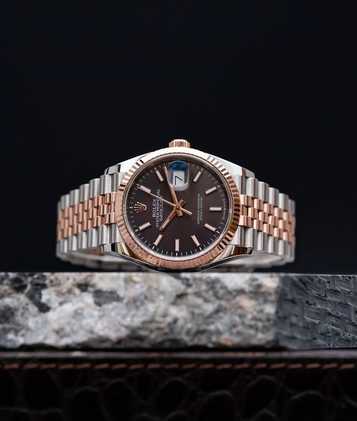 ALL DEMANDING ROL.EX DATEJUST CHOCOLATE BROWN