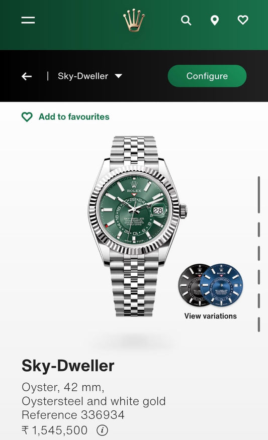 Rol.ex Oyster perpetual Sky Dweller