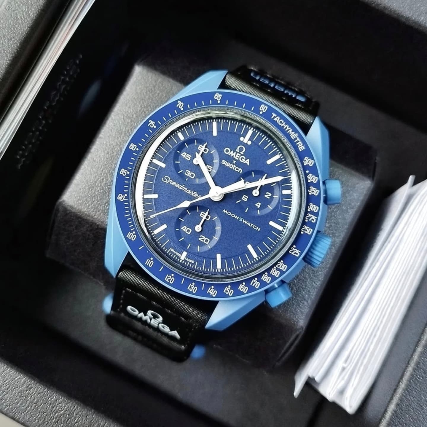 Om.ega x Swatch  Bioceramic Moonswatch Mission to Neptune