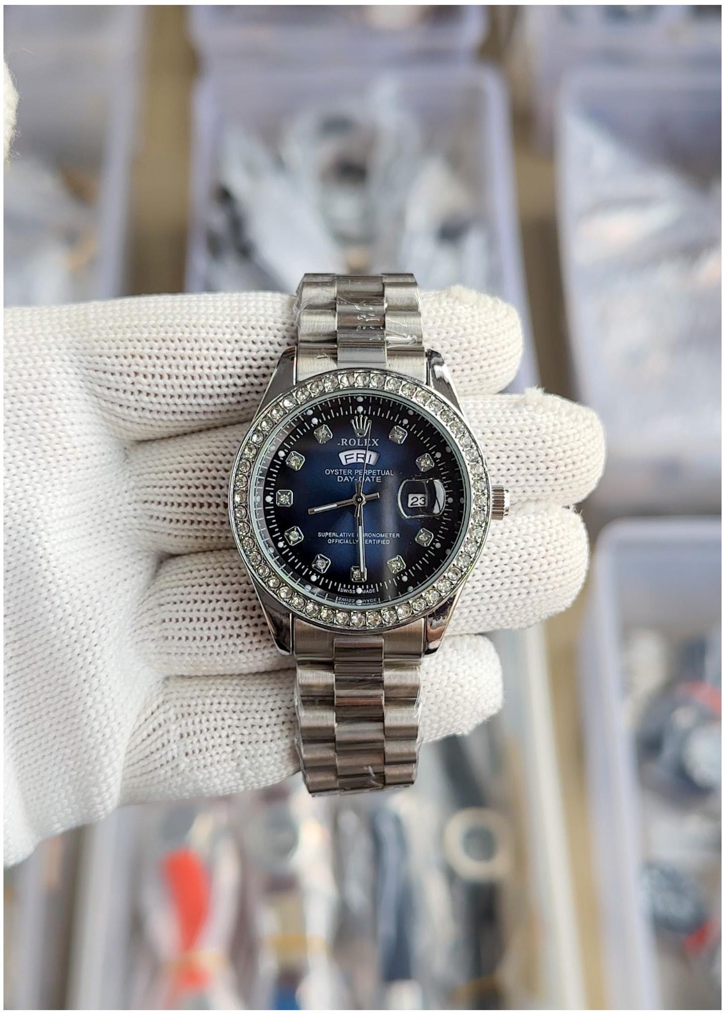 Rol.ex Oyster perpetual Day Date Diamond 40 Battery