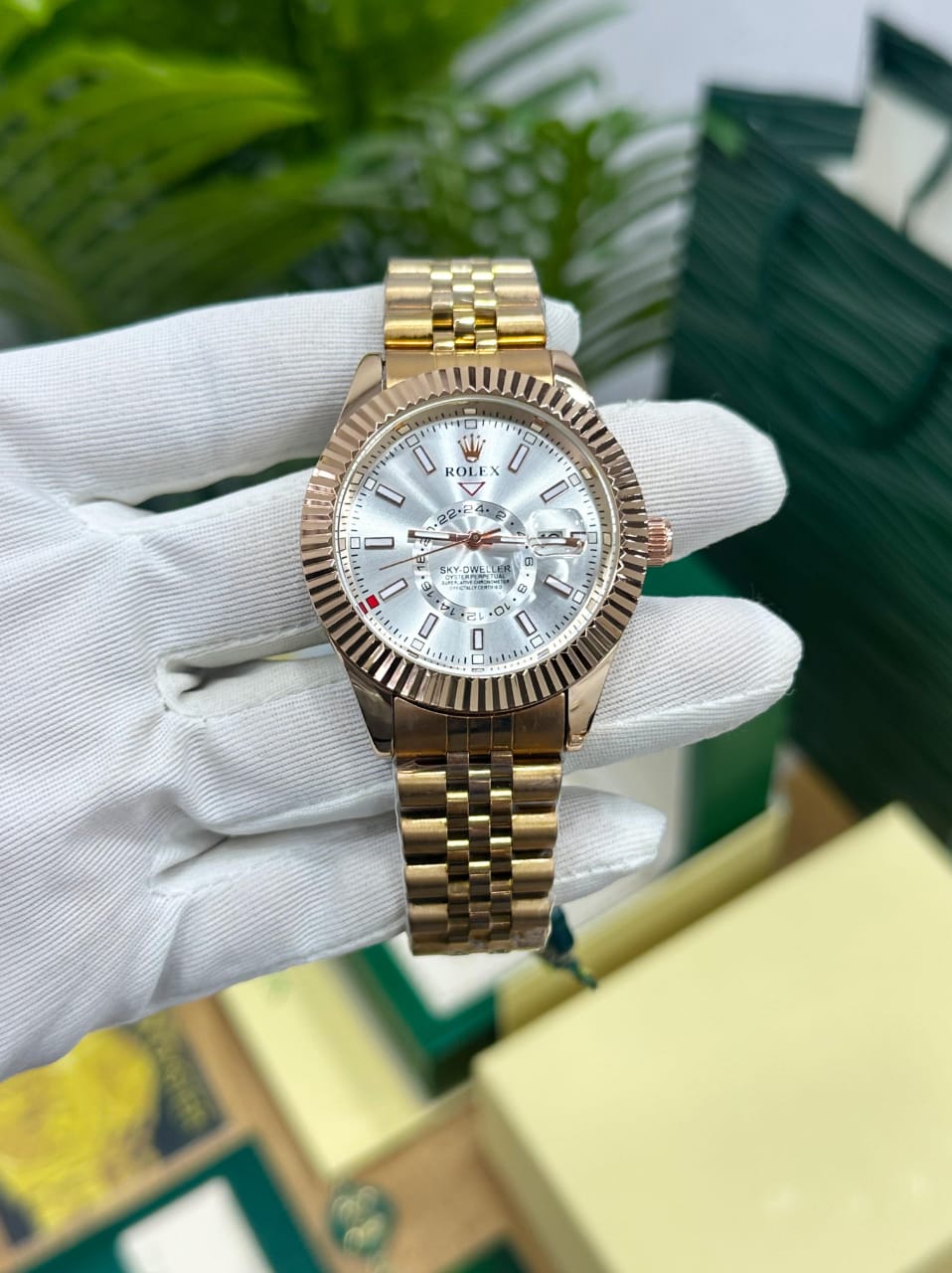 ROL.EX SKY DWELLER WHITE DIAL