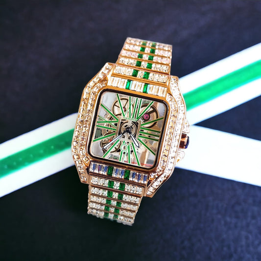 Car.tier Santos Diamond Copper Green